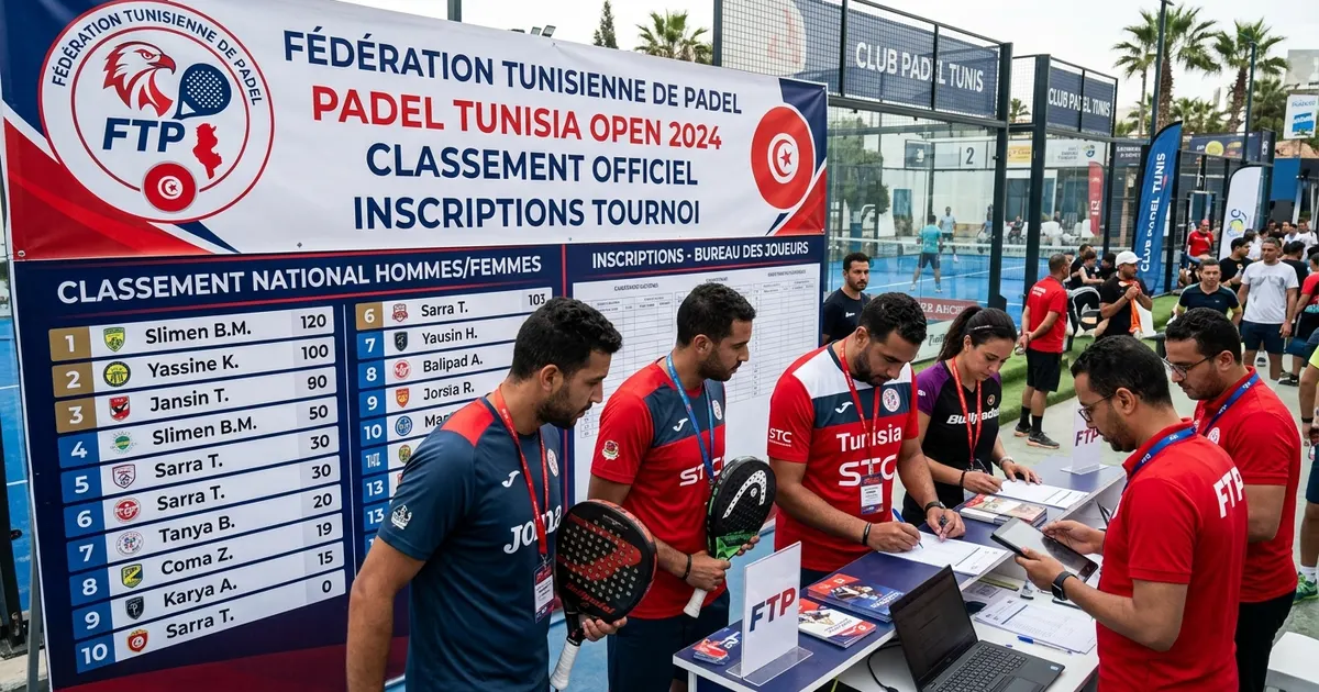 Fédération Tunisienne de Padel : licence, classements et circuit officiel 2026