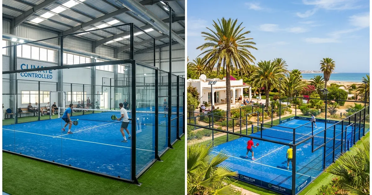 Padel en intérieur ou en extérieur en Tunisie : quelle option choisir ?
