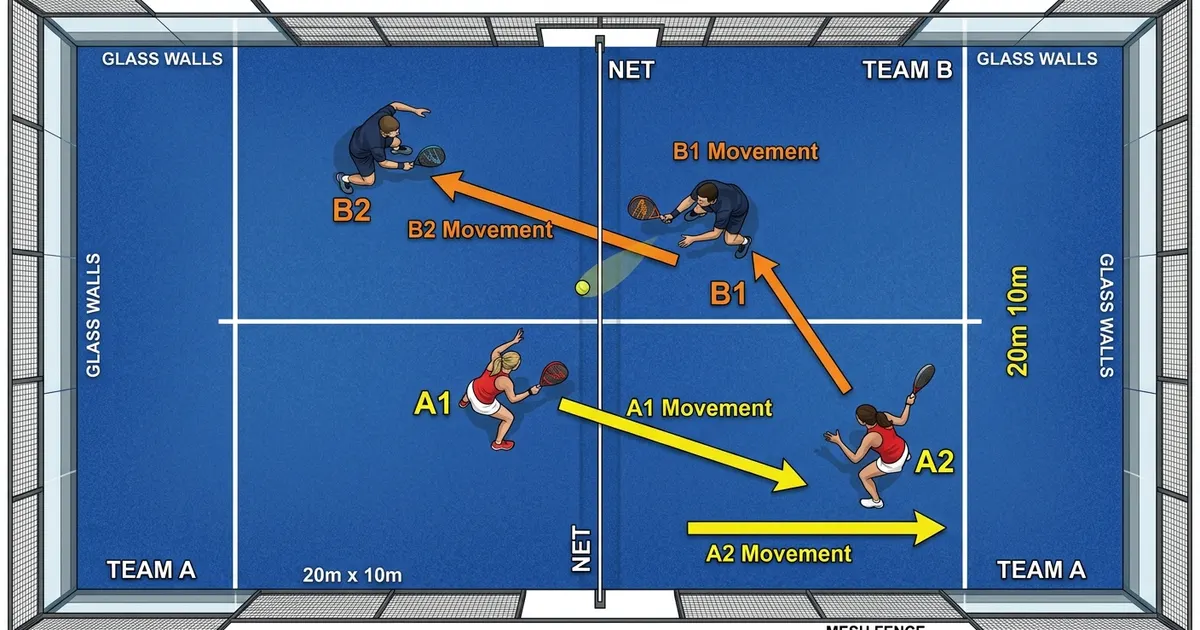 Tactique en double au padel : service, placement et communication pour gagner